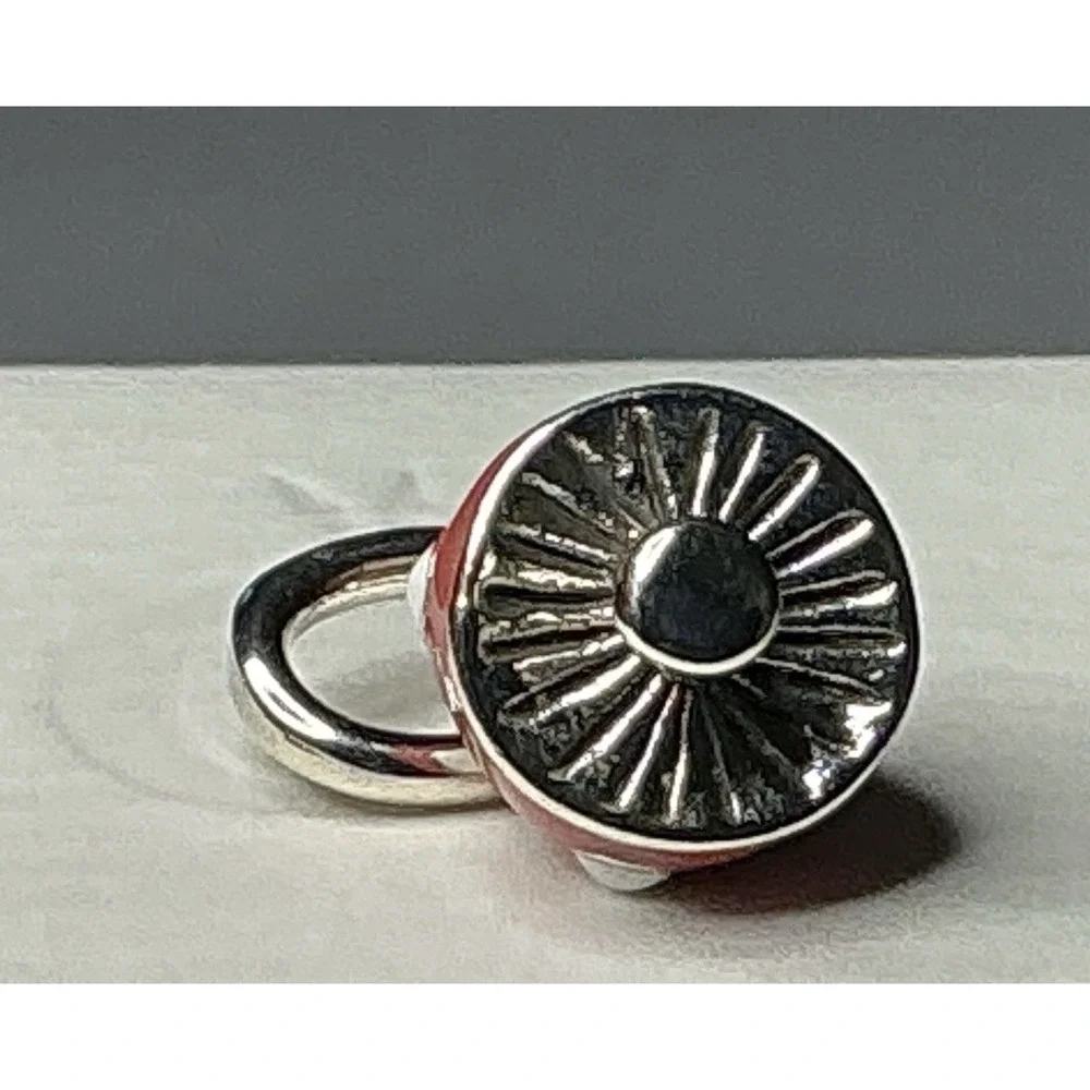 Pandora Red Enamel Mushroom Dangle Charm S925 Sterling Silver
